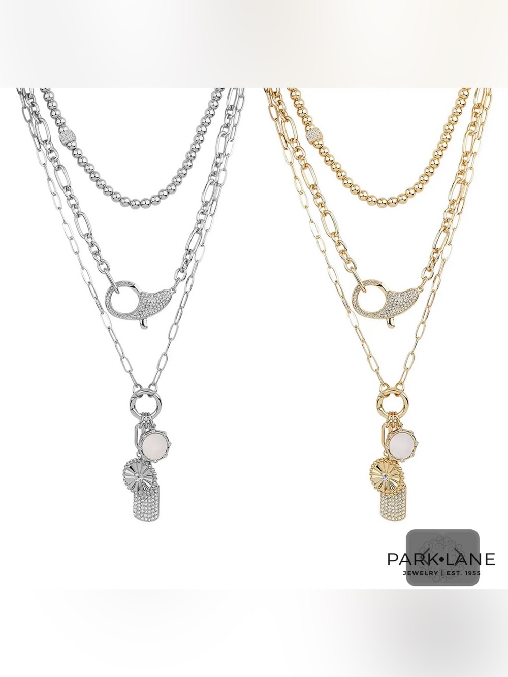 Park Lane “Aspen” Layered Necklace with Charms in Silver! BNIB!!